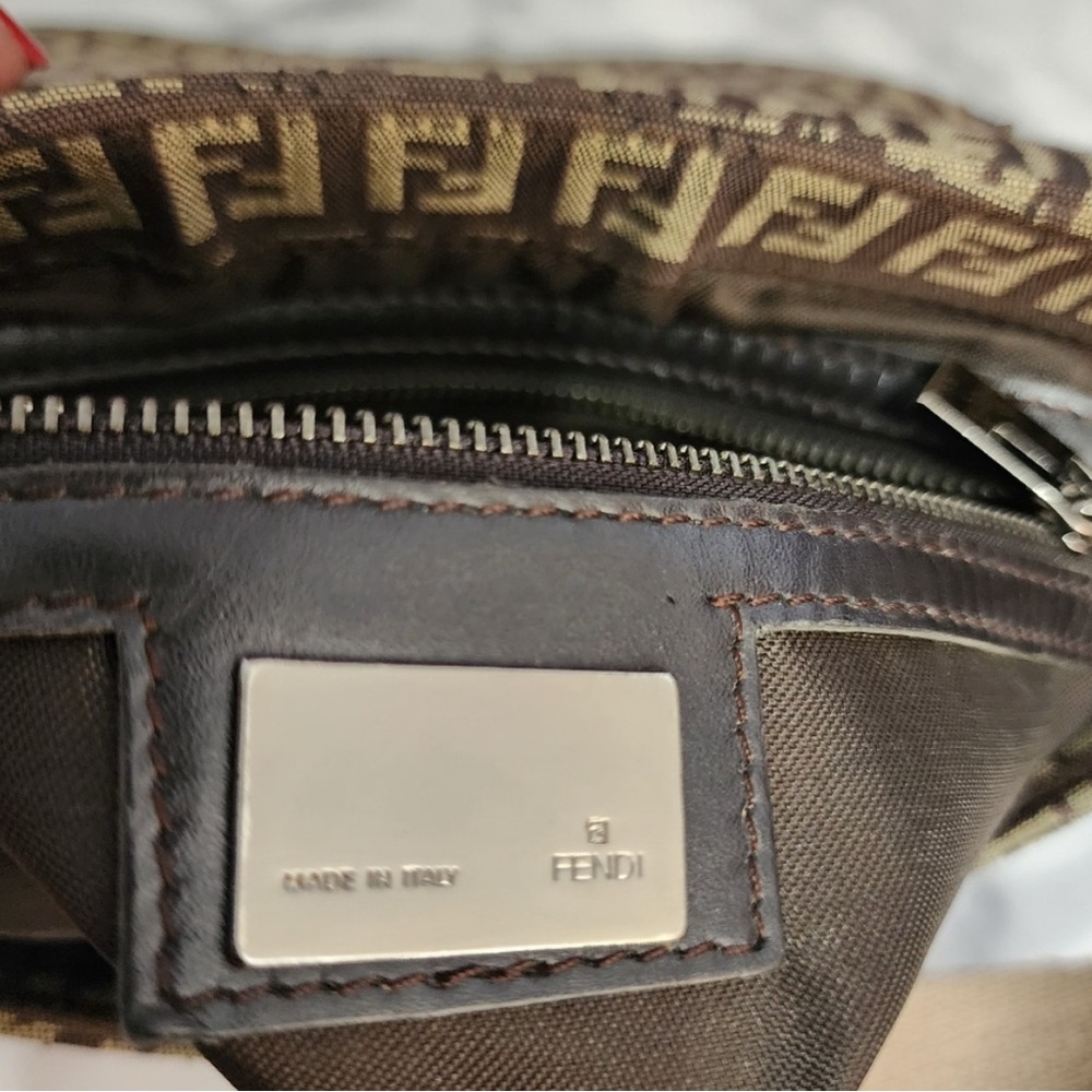 Authentic Fendi Brown Crossbody Bag with Iconic Logo - Picture 11 of 13